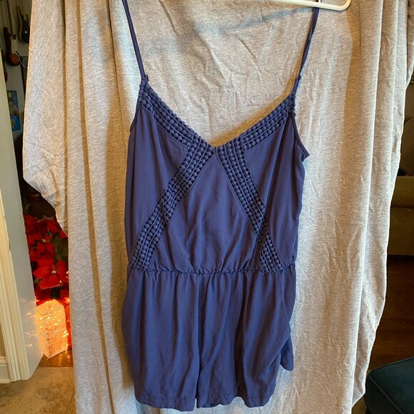 Lulus Pants - Lulus Navy Blue Pleated Romper SMALL